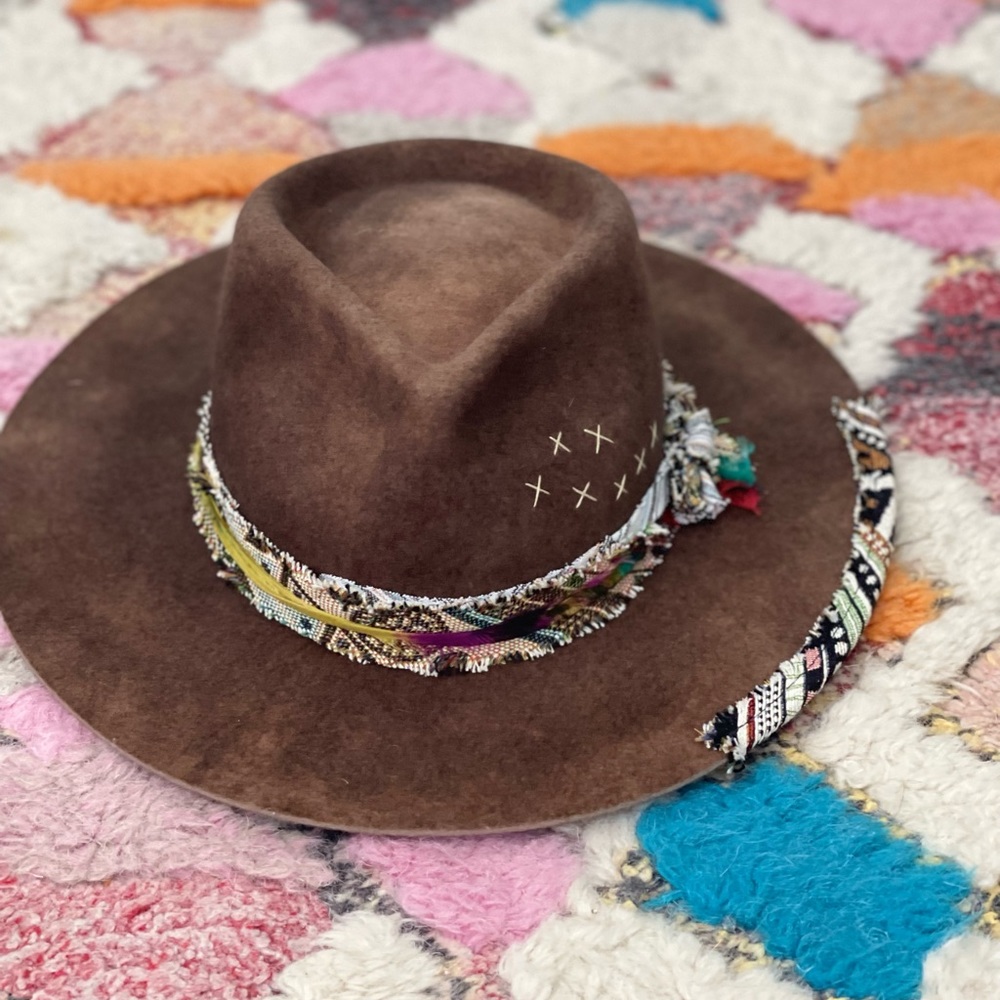 Free People Mossant Paris Hat Brown Tulum